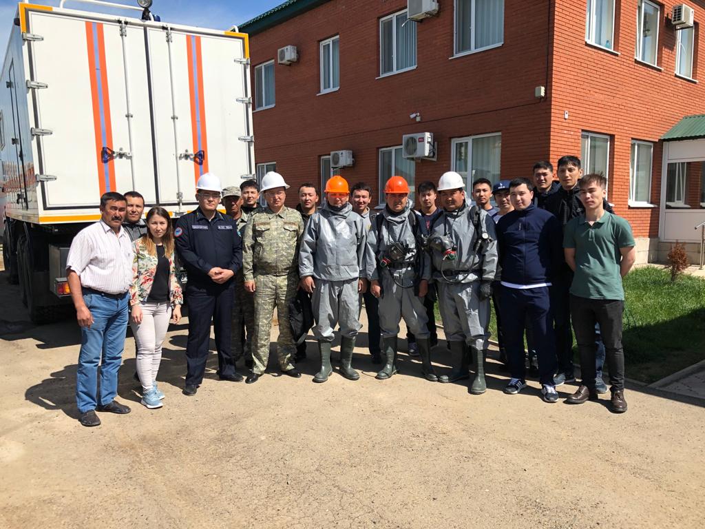 Проведение учебно-тренировочных занятий на опасных производственных объектах Западно-Казахстанской области.