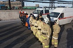 На Аксуском Заводе Феросплавов обслуживаемым спасателями Павлодарского филиала РГП "ПВАСС", проведена противоаварийная тренировка На Аксуском Заводе Феросплавов обслуживаемым спасателями Павлодарского филиала РГП "ПВАСС", проведена противоаварийная тренировка